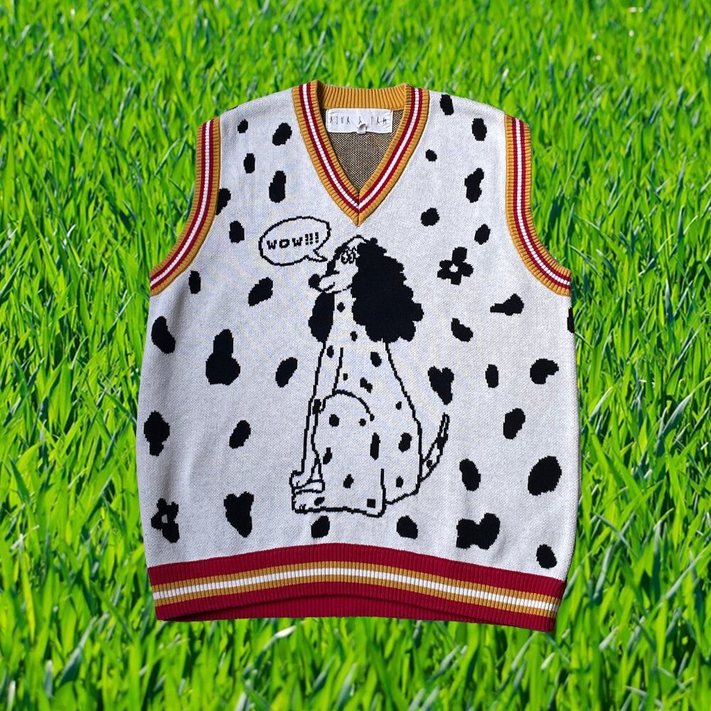 Kina and Tam Dalmatian Sweater Vest Small (WOW!!!)